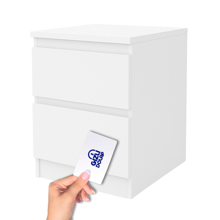 Gizli Bölmeli Komodin Beyaz Renk