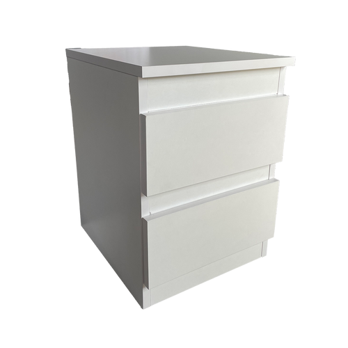 Gizli bölmeli komodin beyaz renk üst yüzey dekorasyon