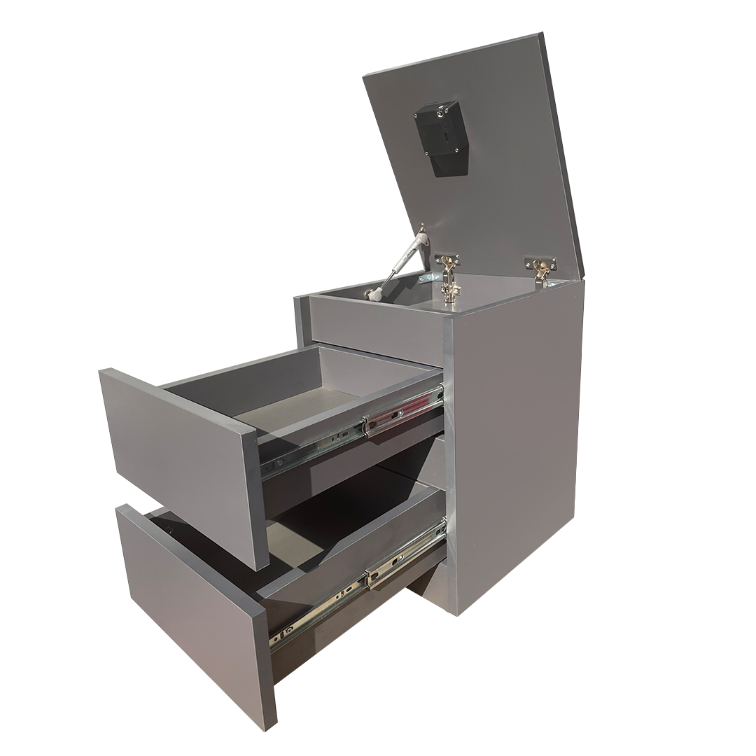 Gizli Bölmeli Komodin Antrasit Renk