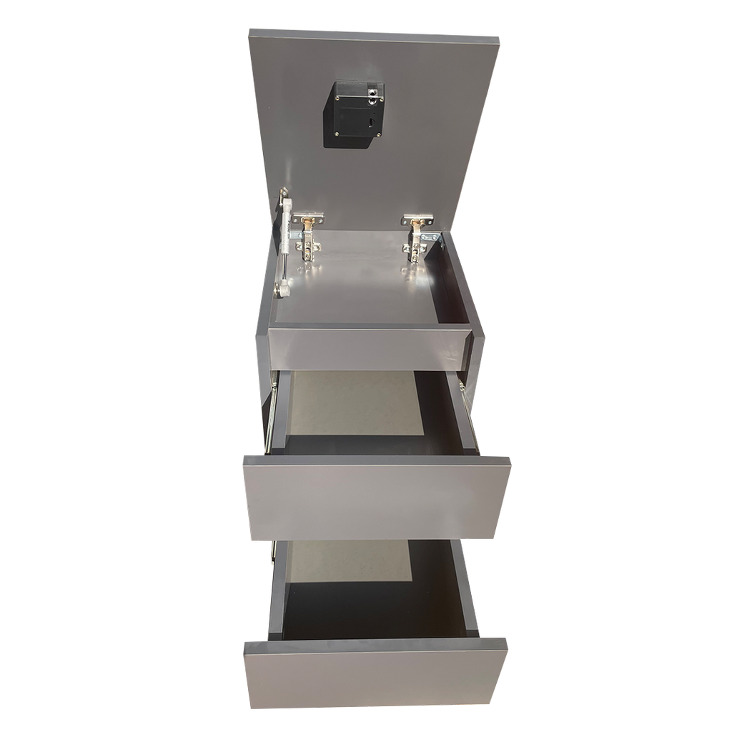 Gizli Bölmeli Komodin Antrasit Renk