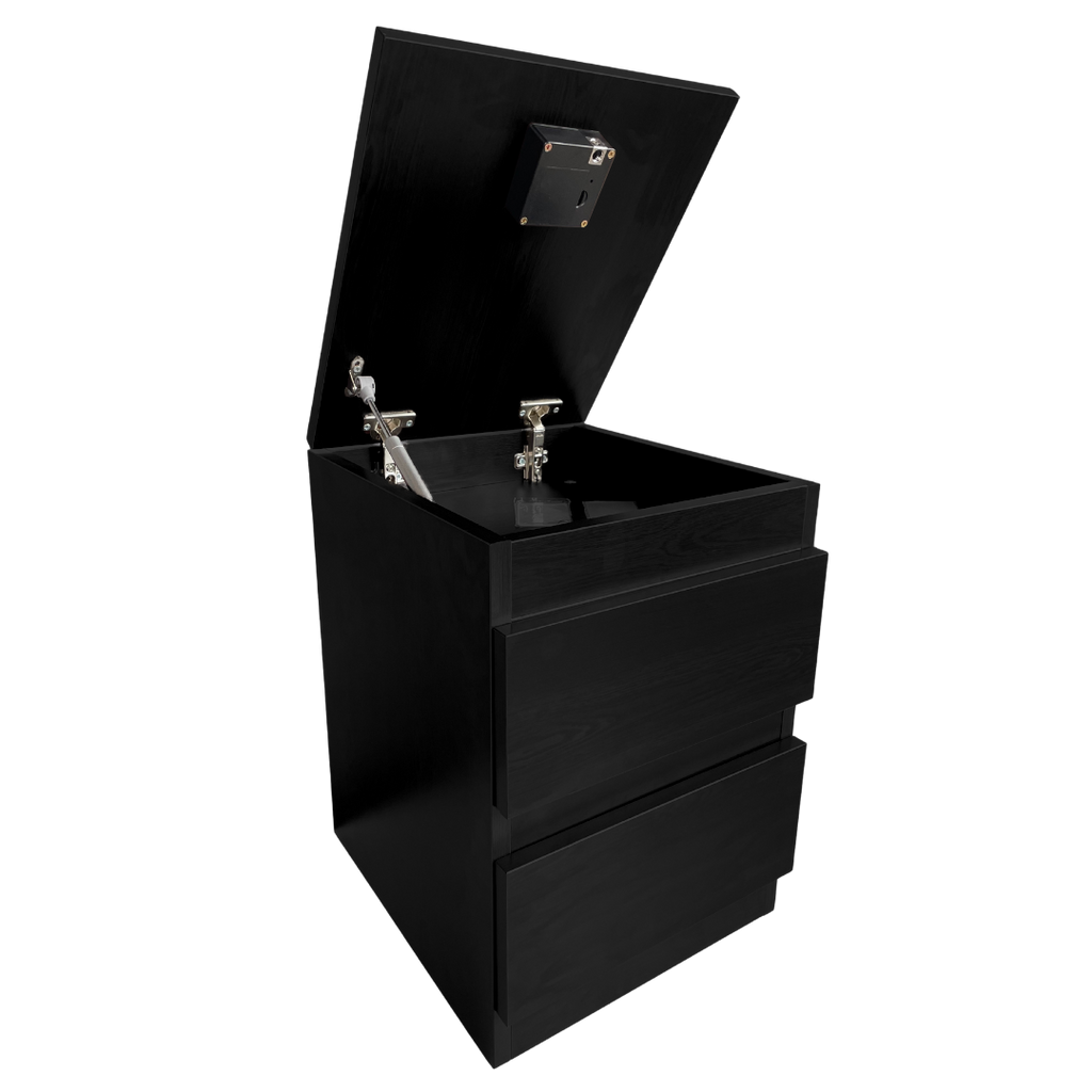 Gizli Bölmeli Komodin Siyah Renk