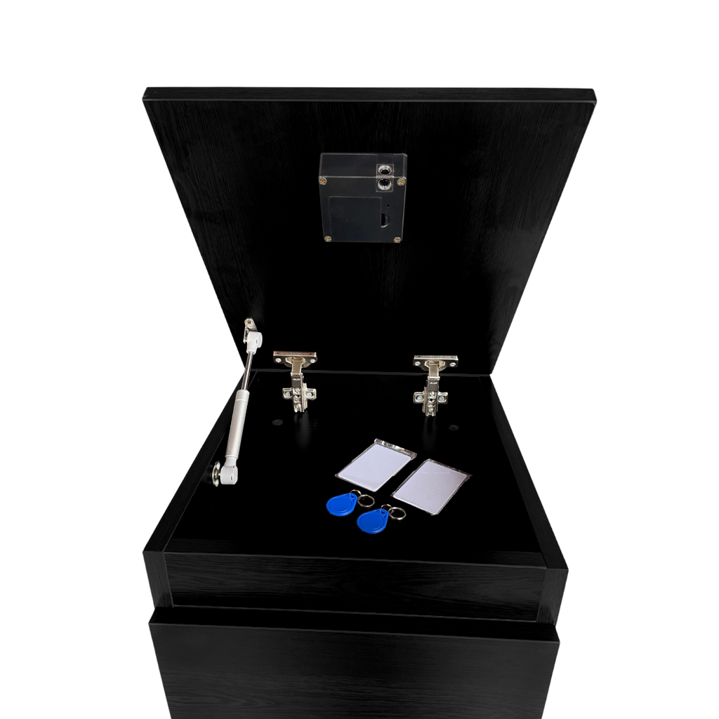 Gizli Bölmeli Komodin Siyah Renk