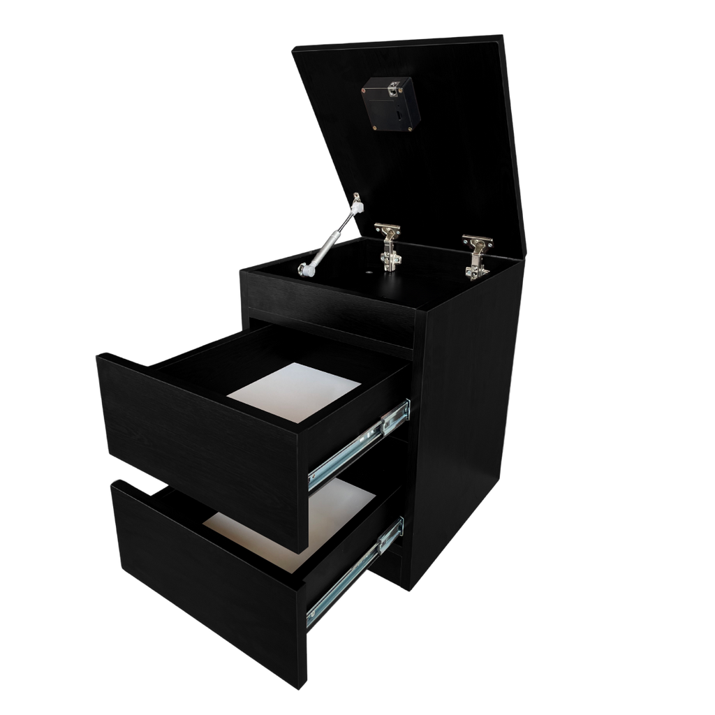 Gizli Bölmeli Komodin Siyah Renk