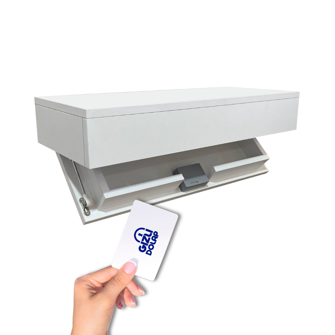 Gizli Bölmeli Raf Beyaz Renk