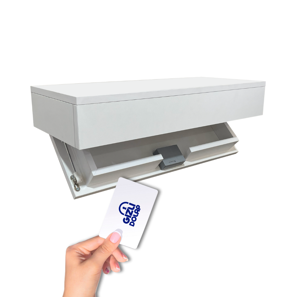 Gizli Bölmeli Raf Beyaz Renk